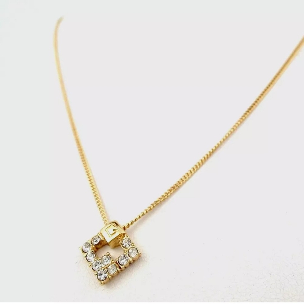 Givenchy Logo Rhinestone Necklace
